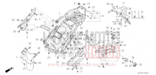 REAR FENDER CRF1100DS de 2025
